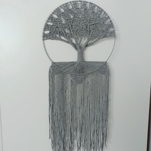  Makramé életfa 25 cm-es karikán - esküvő - emlék & ajándék - szülőköszöntő ajándék - Meska.hu
