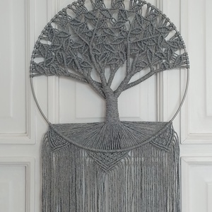  Makramé életfa 25 cm-es karikán - esküvő - emlék & ajándék - szülőköszöntő ajándék - Meska.hu