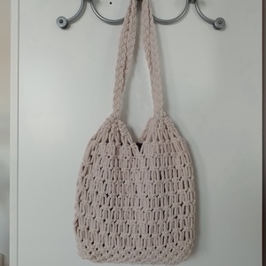 makramé hálós táska/szatyor - táska & tok - bevásárlás & shopper táska - shopper, textiltáska, szatyor - Meska.hu