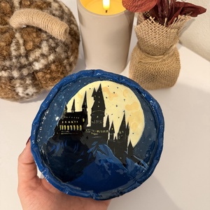 Kézzel festett Roxfort (Hogwarts) kastélyos ékszertartó tálka - Meska.hu