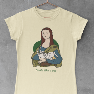 Mona Lisa macskája női felső - ruha & divat - női ruha - póló, felső - Meska.hu