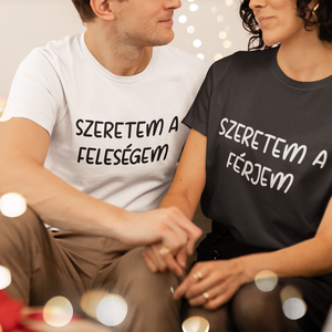 Szeretem a feleségem/férjem vicces páros póló - ruha & divat - páros szett - női-férfi páros szett - Meska.hu