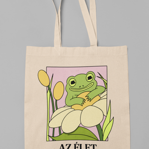 Az élet szívás - Békás vászontáska, Táska & Tok, Bevásárlás & Shopper táska, Shopper, textiltáska, szatyor, Mindenmás, MESKA