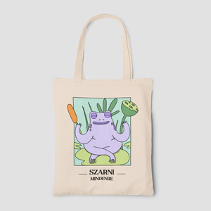 Szarni Mindenre - Békás vászontáska, Táska & Tok, Bevásárlás & Shopper táska, Shopper, textiltáska, szatyor, Mindenmás, MESKA