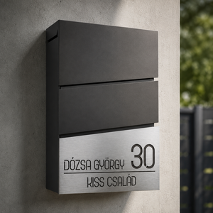 Egyedi modern postaláda � fém levélszekrény saját házszámmal - Meska.hu