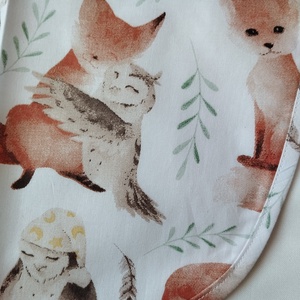 Női fehér lapköpeny,mintás zsebbel  - ruha & divat - munkaruha - Meska.hu