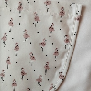 Női fehér lapköpeny,mintás zsebbel  - ruha & divat - munkaruha - Meska.hu