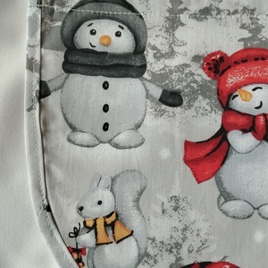 Női fehér lapköpeny,mintás zsebbel  - ruha & divat - munkaruha - Meska.hu