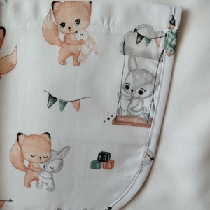 Női fehér lapköpeny,mintás zsebbel  - ruha & divat - munkaruha - Meska.hu