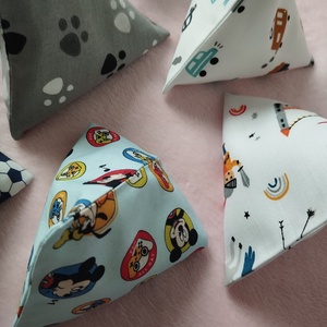 Háromszög formájú babzsák , 6db - játék & sport - készségfejlesztő és logikai játék - oktató játékok - Meska.hu