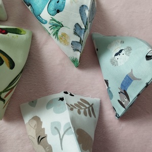 Háromszög formájú babzsák , 6db - játék & sport - készségfejlesztő és logikai játék - oktató játékok - Meska.hu