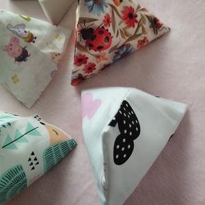 Háromszög formájú babzsák , 6db - játék & sport - készségfejlesztő és logikai játék - oktató játékok - Meska.hu