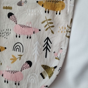 Női fehér lapköpeny,mintás zsebbel , ovis , munkaruha  - ruha & divat - női ruha - tunika - Meska.hu