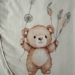 Női fehér lapköpeny,Maci � mintás zsebbel , ovis , munkaruha  - ruha & divat - női ruha - tunika - Meska.hu