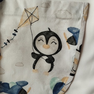 Női fehér lapköpeny, Pingvin � mintás zsebbel , ovis , munkaruha  - ruha & divat - női ruha - tunika - Meska.hu