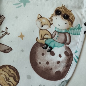 Női fehér lapköpeny, Kis Herceg mintás zsebbel , ovis , munkaruha  - ruha & divat - női ruha - tunika - Meska.hu