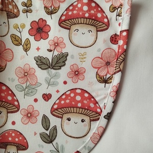 Női fehér lapköpeny, Gomba � mintás zsebbel , ovis , munkaruha  - ruha & divat - női ruha - tunika - Meska.hu