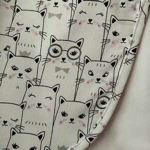 Női fehér lapköpeny, Cica �� mintás zsebbel , ovis , munkaruha  - ruha & divat - női ruha - tunika - Meska.hu