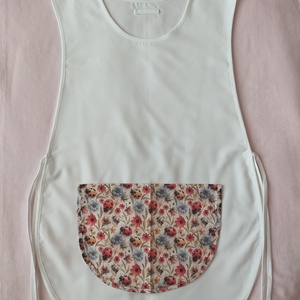 Női fehér lapköpeny, Katica ?mintás zsebbel , ovis , munkaruha , Ruha & Divat, Női ruha, Tunika, Varrás, MESKA