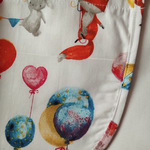 Női fehér lapköpeny, Róka  , Nyuszi ��, Süni  mintás zsebbel , ovis , munkaruha  - ruha & divat - női ruha - tunika - Meska.hu