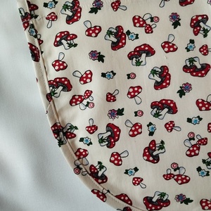 Női fehér lapköpeny, Gomba � mintás zsebbel , ovis , munkaruha  - ruha & divat - női ruha - tunika - Meska.hu