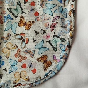 Női fehér lapköpeny, Pillangó  mintás zsebbel , ovis , munkaruha  - ruha & divat - női ruha - tunika - Meska.hu