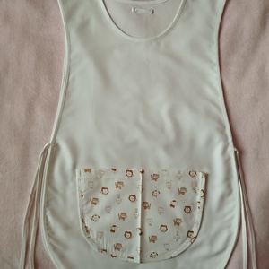 Női fehér lapköpeny, Állat ? ??mintás zsebbel , ovis , munkaruha , Ruha & Divat, Női ruha, Tunika, Varrás, MESKA