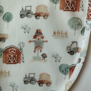 Női fehér lapköpeny, Farm �� mintás zsebbel , ovis , munkaruha  - ruha & divat - női ruha - tunika - Meska.hu