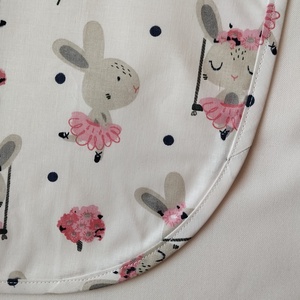 Női fehér lapköpeny,Nyuszi �� mintás zsebbel , ovis , munkaruha  - ruha & divat - női ruha - tunika - Meska.hu