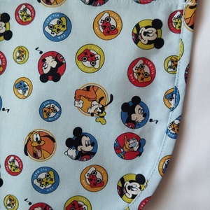 Női fehér lapköpeny, Mickey egér mintás zsebbel , ovis , munkaruha  - ruha & divat - női ruha - tunika - Meska.hu