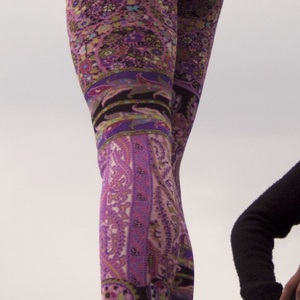 rózsaszín fekete leggings - Meska.hu