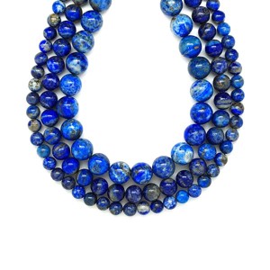 Lapis lazuli golyó A 8-9mm ékszerkészítő alapanyag (füzér), Kellékek & szerszámok, Ásvány alapanyag, Ásványfüzér, , MESKA