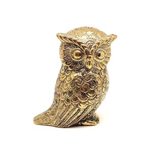 Réz figura bagoly arany magas 6,5x4cm, Otthon & Életmód, Dekoráció, Spiritualitás, , MESKA