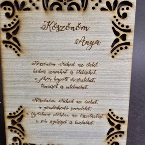 Esküvői szülőköszöntő tábla- Édesanyáknak, Esküvő, Emlék & Ajándék, Szülőköszöntő ajándék, , MESKA