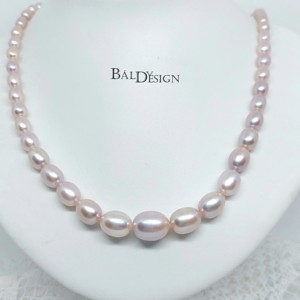 Lilás-rózsaszín édesvízi tenyésztett gyöngysor, , , MESKA