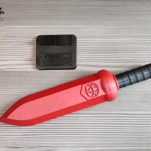 Nagy - Méretű kard formájú kockatartó D20 sziluettel + AJÁNDÉK - játék & sport - táblajáték és kártyajáték - társasjátékok - dobókocka - Meska.hu