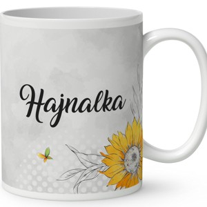 Névvel kérhető - Hosszúhajú cuki Napraforgós tündérlány mintás bögre - otthon & életmód - konyhafelszerelés, tálalás - tálalás - bögre & csésze - Meska.hu