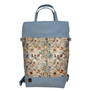 SuziartBag Kék virágos 2in1 hátizsák - táska & tok - kézitáska & válltáska - válltáska - Meska.hu