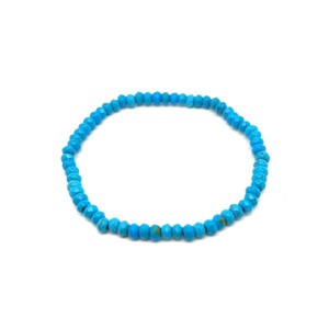 Achát fazettált szin vil kék korong kari 4x3mm, Ékszer, Karkötő, Ásványkarkötő, , MESKA