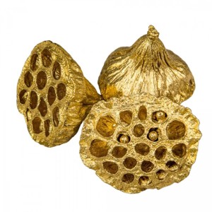 Lótusz 4-5 cm - arany, Kellékek & szerszámok, Dekorációs kellékek, Termések, terméscsomagok, , MESKA
