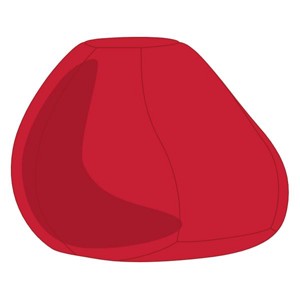 Piros Babzsák Puff Huzat, , , MESKA