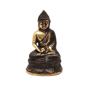 Réz figura Buddha gyógyító óarany 7x4,5cm, Otthon & Életmód, Dekoráció, Spiritualitás, , MESKA