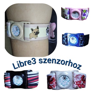 Libre3 szenzorhoz rugalmas keretű  szenzorrögzítő karpánt, szenzorpánt - szépségápolás - egészségmegőrzési kellékek - szenzorrögzítő pánt - Meska.hu