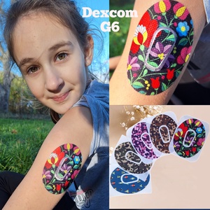 Dexcom G6 vércukormérő szenzorhoz mintás tapasz (szenzortapasz) 5 db/ csomag - otthon & életmód - papír, írószer - matrica, matrica csomag - Meska.hu