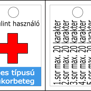 Jelölő cukorbetegeknek vészhelyzet esetére- személyre szabható felirattal táskára, eszközökre - táska & tok - kulcstartó & táskadísz - kulcstartó - Meska.hu