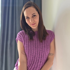 Horgolt lila felső, Ruha & Divat, Női ruha, Póló, felső, Horgolás, MESKA