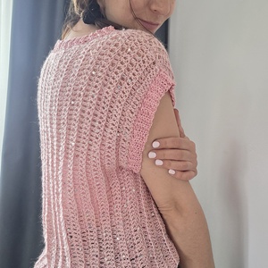Csillogós különleges kézzel horgolt felső, Ruha & Divat, Női ruha, Top, Horgolás, MESKA