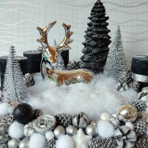 Elegáns, modern adventi koszorú  - karácsony - adventi díszek - adventi koszorú - Meska.hu