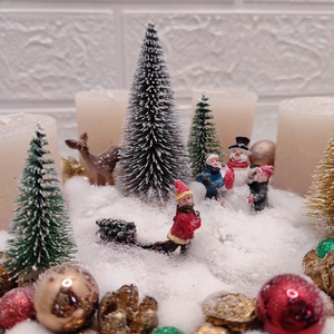 Mini karácsonyi életkép - karácsony - adventi díszek - adventi koszorú - Meska.hu