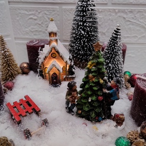 Karácsonyi jelenetes adventi koszorú - karácsony - adventi díszek - adventi koszorú - Meska.hu